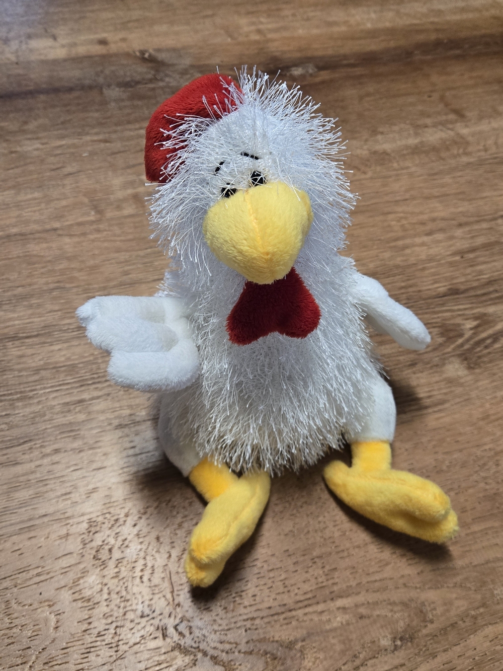 GANZ Webkinz White PlushCode Chicken Yellow Beak & Feet Red Comb No code
